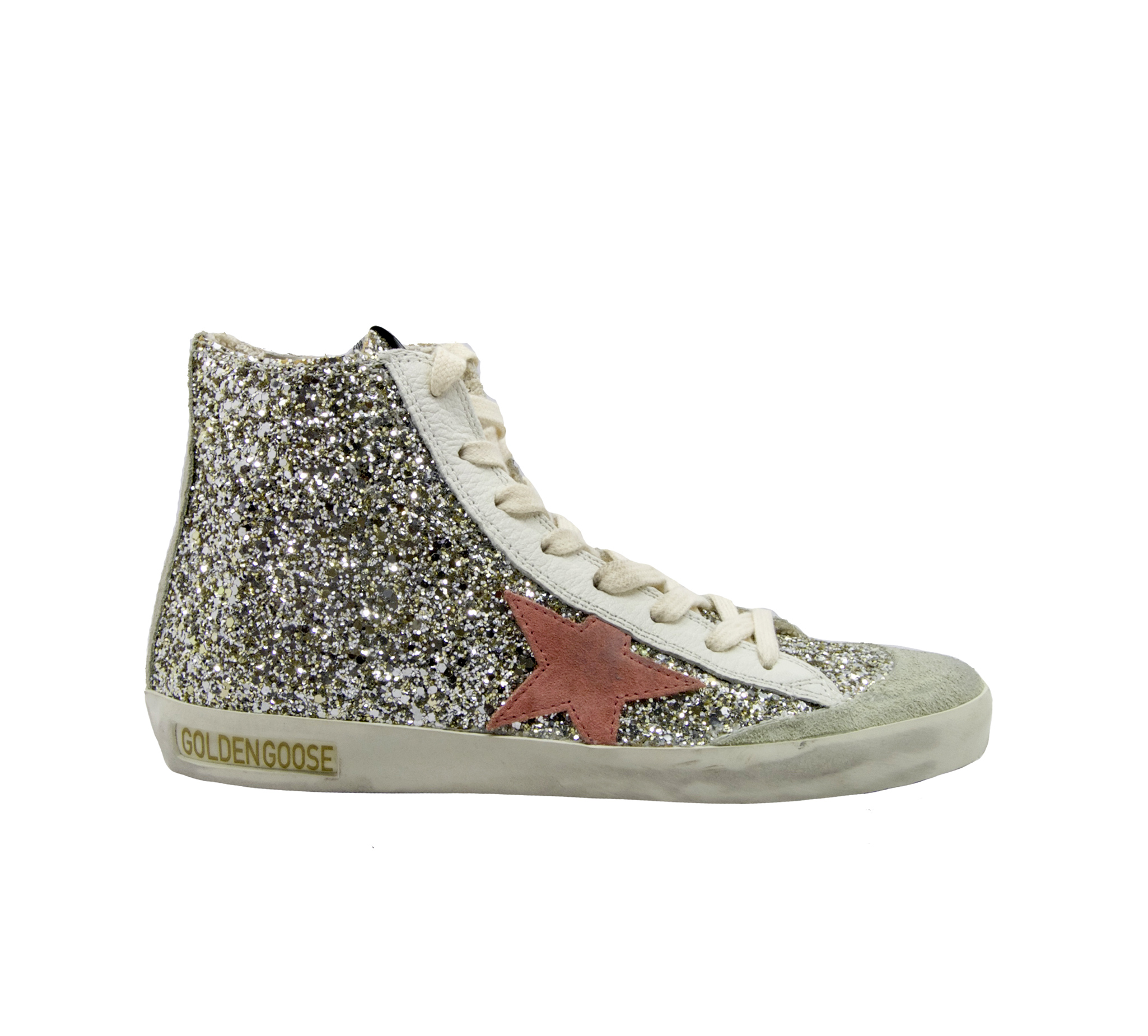 Golden goose francy glitter argento store