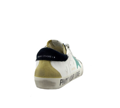 GOLDEN GOOSE UOMO CALZATURE SNEKAERS SUPERSTAR BIANCO VERDE 39-2, 40, 41-2, 42, 43-2 immagine n. 4/4