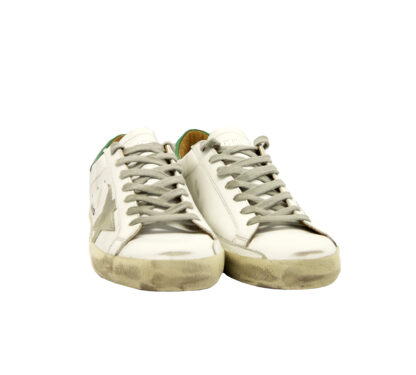 GOLDEN GOOSE DONNA Donna SNEAKERS SUPERSTAR WHITE GREEN 40, 41-2, 42, 43-2, 44-2, 45-2, 46-2 immagine n. 3/3
