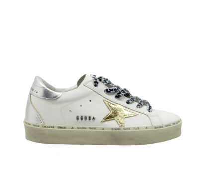 GOLDEN GOOSE DONNA Donna SNEAKERS HI STAR BIANCO ORO ARGENTO 36, 38-2, 39-2, 40 immagine n. 1/4