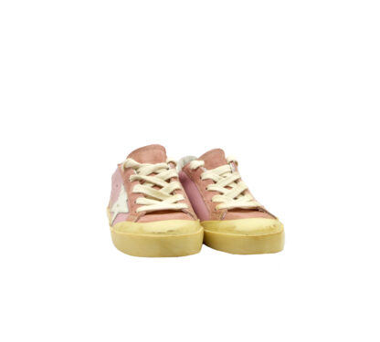 GOLDEN GOOSE UNISEX Bambino SNEAKERS PENSTAR SUPERSTAR PELLE ROSA 24, 25, 26, 27 immagine n. 2/4