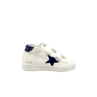 GOLDEN GOOSE UNISEX Bambino SNEAKERS PRIMI PASSI JUNE BIANCO BLU 19, 20, 21, 22, 23, 24, 25, 26, 27 immagine n. 1/4