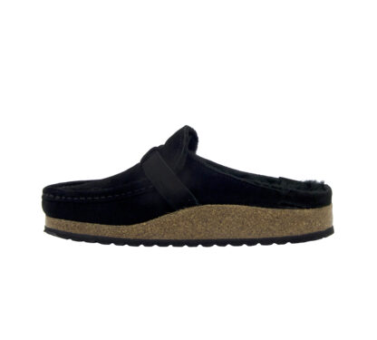 BIRKENSTOCK DONNA Donna SABOT MONTONE FIBBIA NERO 37-2, 38-2, 39-2, 41-2, 42 immagine n. 3/4