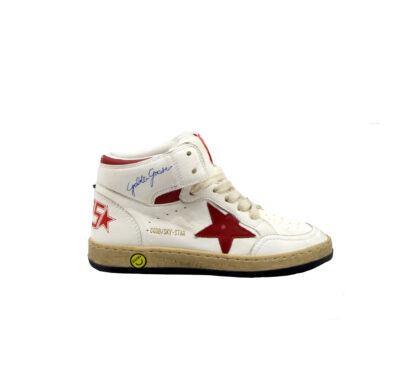 GOLDEN GOOSE UNISEX Bambino SNEAKERS SKY STAR WHITE RED 29, 30, 31, 32, 33, 34-2, 35 immagine n. 1/4