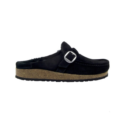 BIRKENSTOCK DONNA Donna SABOT MONTONE FIBBIA NERO 37-2, 38-2, 39-2, 41-2, 42 immagine n. 1/4