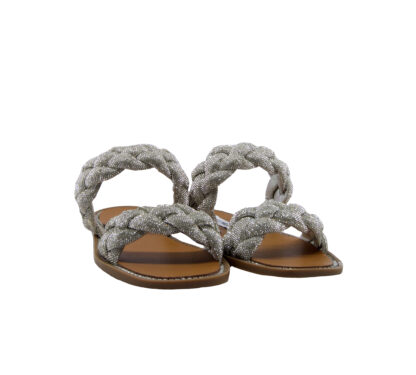 steve madden DONNA Donna CIABATTA TRECCIA ARGENTO 36, 37-2, 37, 38-2, 38, 39-2, 40, 41-2 immagine n. 2/4