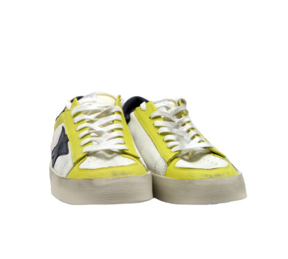 GOLDEN GOOSE UOMO CALZATURE SNEAKERS STARDAN BIANCO GIALLO 40, 42, 43-2, 44-2 immagine n. 2/4