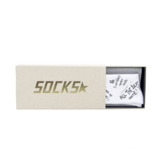 GOLDEN GOOSE UNISEX ACCESSORI SOCKS RIB LETTERING PRINT m, l immagine n. 1/2