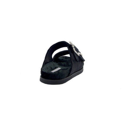 EMANUELA CARUSO DONNA CIABATTA ANATOMICA CIABATTA 2 FASCE VELLUTO NERO 36, 37-2, 38-2, 39-2, 40, 41-2 immagine n. 4/4