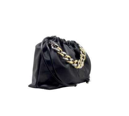 N° 21 DONNA Borsa EVA BIG ECO NAPPA CATENA NERO un immagine n. 2/2