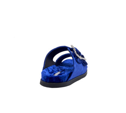  DONNA CIABATTA ANATOMICA CIABATTA 2 FASCE VELLUTO BLU ELETTRICO 36, 37-2, 38-2, 39-2, 40, 41-2 immagine n. 4/4