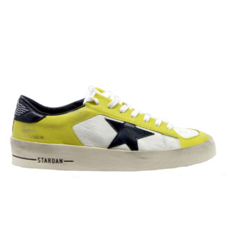 GOLDEN GOOSE UOMO CALZATURE SNEAKERS STARDAN BIANCO GIALLO 40, 42, 43-2, 44-2 immagine n. 1/4