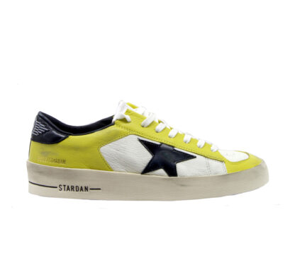 GOLDEN GOOSE UOMO CALZATURE SNEAKERS STARDAN BIANCO GIALLO 40, 42, 43-2, 44-2 immagine n. 1/4