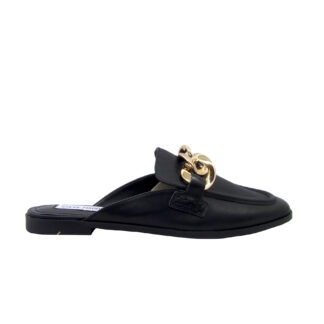 steve madden DONNA Donna MULES PELLE NERO CON CATENA 36, 37-2, 37, 38-2, 38, 39-2, 40 immagine n. 1/4