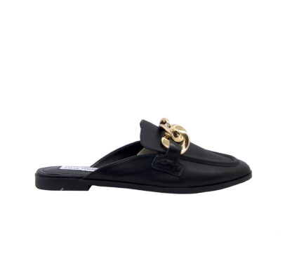 steve madden DONNA Donna MULES PELLE NERO CON CATENA 36, 37-2, 37, 38-2, 38, 39-2, 40 immagine n. 1/4