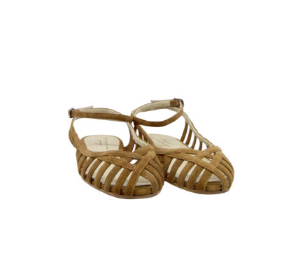 ANNIEL DONNA Donna SANDALO A GABBIETTA CAMOSCIO CUOIO 36, 37-2, 38-2, 39-2, 40, 41-2 immagine n. 2/4