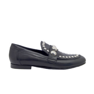 STRATEGIA DONNA Donna MOCASSINO PELLE NERO BORCHIE 36, 37-2, 37, 38-2, 39-2, 40, 41-2 immagine n. 1/4