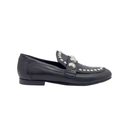 STRATEGIA DONNA Donna MOCASSINO PELLE NERO BORCHIE 36, 37-2, 37, 38-2, 39-2, 40, 41-2 immagine n. 1/4