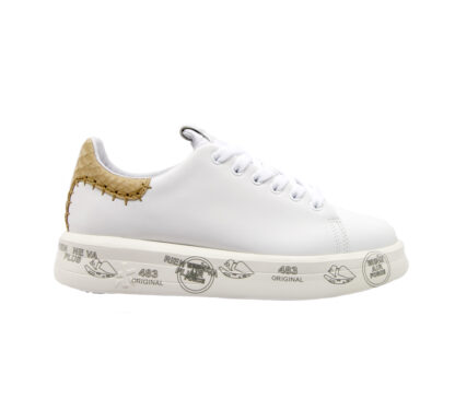 premiata DONNA Donna SNEAKERS BELLE IN PELLE BIANCO 36, 37-2, 38-2, 39-2, 40, 41-2 immagine n. 1/4