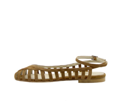 ANNIEL DONNA Donna SANDALO A GABBIETTA CAMOSCIO CUOIO 36, 37-2, 38-2, 39-2, 40, 41-2 immagine n. 3/4