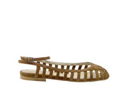 ANNIEL DONNA Donna SANDALO A GABBIETTA CAMOSCIO CUOIO 36, 37-2, 38-2, 39-2, 40, 41-2 immagine n. 1/4