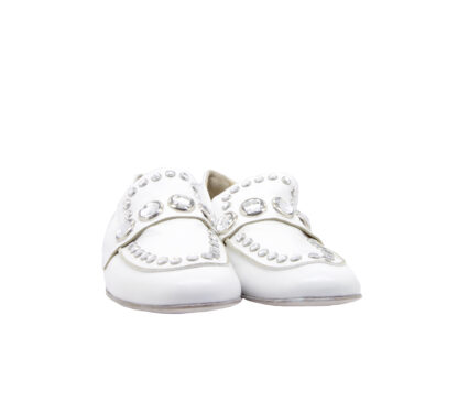 STRATEGIA DONNA Donna MOCASSINO PELLE BIANCO PIETRE 36, 37-2, 38-2, 38, 39-2, 40, 41-2 immagine n. 2/4