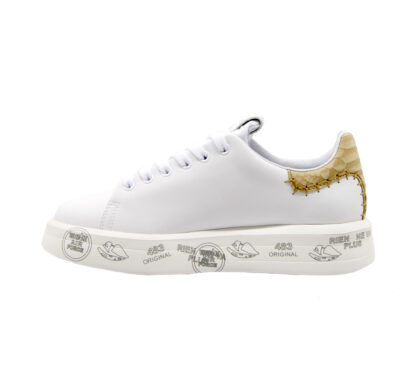 premiata DONNA Donna SNEAKERS BELLE IN PELLE BIANCO 36, 37-2, 38-2, 39-2, 40, 41-2 immagine n. 3/4