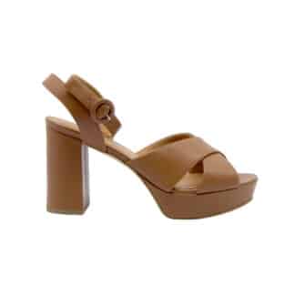 VIA ROMA 15 DONNA Donna SANDALO INCROCIATO PELLE CUOIO 36, 37-2, 37, 38-2, 38, 39-2, 40 immagine n. 1/4