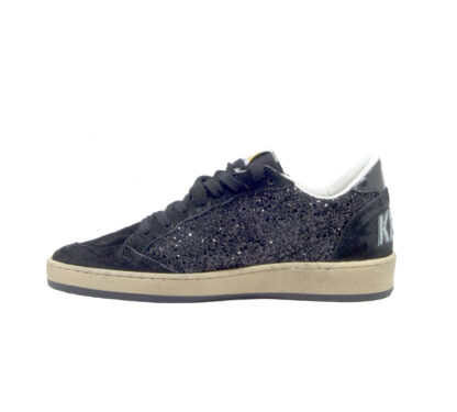 GOLDEN GOOSE DONNA Donna SNEAKERS BALLSTAR GLITTER NERO 36, 37-2, 38-2, 39-2, 40 immagine n. 3/4