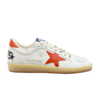 GOLDEN GOOSE UOMO CALZATURE SNEAKERS BALLSTAR BIANCO ROSSO 40, 41-2, 42, 43-2, 44-2, 45-2 immagine n. 1/4