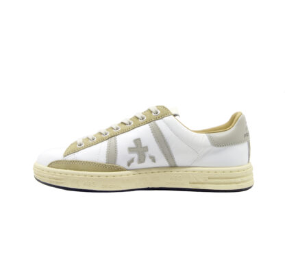 premiata DONNA Donna SNEAKERS RUSSELL PELLE BIANCO BEIGE 40, 41-2, 42, 43-2, 44-2, 45-2 immagine n. 3/4