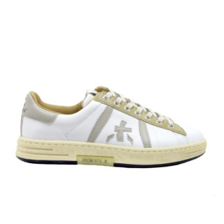premiata DONNA Donna SNEAKERS RUSSELL PELLE BIANCO BEIGE 40, 41-2, 42, 43-2, 44-2, 45-2 immagine n. 1/4