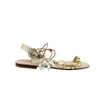  DONNA Donna SANDALO INFRADITO PLATINO PERLE 37-2, 38-2, 39-2, 40, 41-2 immagine n. 1/4