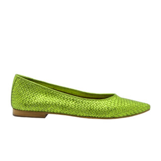 STRATEGIA DONNA BALLERINE BALLERINA INTRECCIATA PELLE LIME 36, 37-2, 38-2, 39-2, 40, 41-2 immagine n. 1/4