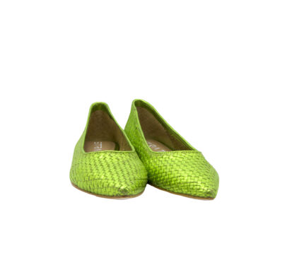 STRATEGIA DONNA BALLERINE BALLERINA INTRECCIATA PELLE LIME 36, 37-2, 38-2, 39-2, 40, 41-2 immagine n. 2/4