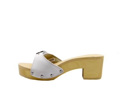 SCHOLL DONNA Donna ZOCCOLO PELLE BIANCO 37-2, 38-2, 39-2, 40, 41-2 immagine n. 3/4