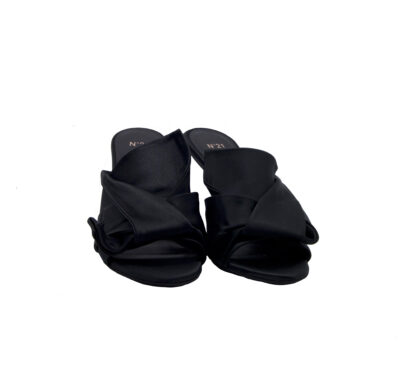 N° 21 DONNA Donna MULES FIOCCO RASO NERO 36, 37-2, 38-2, 38, 39-2, 40 immagine n. 2/4