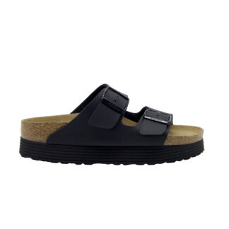 BIRKENSTOCK DONNA CIABATTA ANATOMICA ARIZONA PLATFORM GROOVED BLACK 35, 37-2, 38-2, 39-2, 40, 41-2 immagine n. 1/4