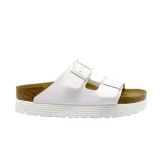 BIRKENSTOCK DONNA CIABATTA ANATOMICA ARIZONA PLATFORM GROOVED WHITE 36, 37-2, 38-2, 40, 41-2 immagine n. 1/4