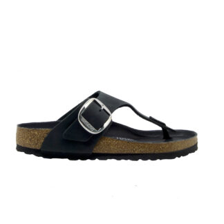 BIRKENSTOCK UNISEX Birkenstock INFRADITO GIZEH BIG BUCKLE PELLE NERO 35, 36, 38-2, 39-2, 40, 41-2, 37-2 immagine n. 1/4