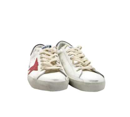 GOLDEN GOOSE UOMO CALZATURE SNEAKERS SUPERSTAR BIANCO ROSSO 39-2, 39, 4, 40, 40-2, 41-2, 41, 42, 42-2, 43-2, 43, 44-2, 44, 45-2, 45, 46-2, 46, 47, 47-2 immagine n. 2/4