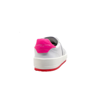PHILIPPE MODEL DONNA Donna SNEAKERS PELLE BIANCO FUXIA 36, 37-2, 38-2, 39-2, 40, 41-2 immagine n. 4/4