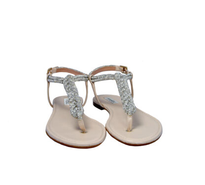 NINALILOU DONNA Donna SANDALO PELLE NUDE TRECCIA SWAROVSKY 36, 37-2, 38-2, 38, 39-2, 40, 41-2 immagine n. 2/4