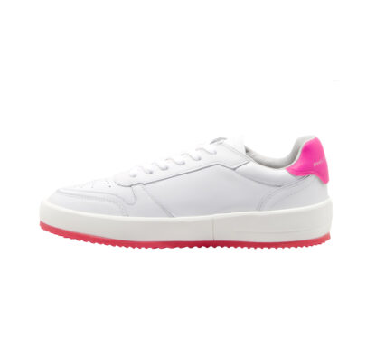 PHILIPPE MODEL DONNA Donna SNEAKERS PELLE BIANCO FUXIA 36, 37-2, 38-2, 39-2, 40, 41-2 immagine n. 3/4