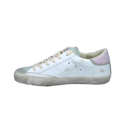 PHILIPPE MODEL DONNA Donna SNEAKWRS PELLE BIANCO ROSA 36, 37-2, 38-2, 39-2, 40, 41-2 immagine n. 3/4
