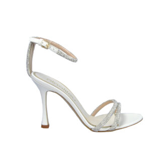 NINALILOU DONNA Donna SANDALO PELLE BIANCO SWAROVSKY 36, 37, 38-2, 38, 39-2, 40 immagine n. 1/4