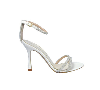 NINALILOU DONNA Donna SANDALO PELLE BIANCO SWAROVSKY 36, 37, 38-2, 38, 39-2, 40 immagine n. 1/4