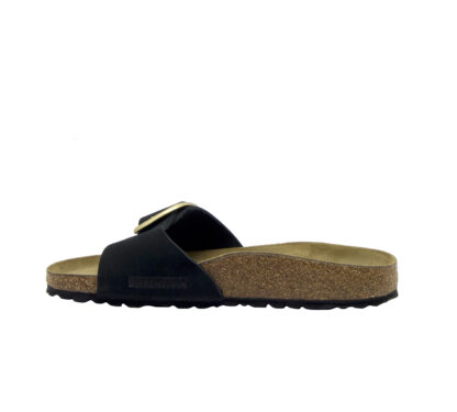 BIRKENSTOCK UNISEX Birkenstock MADRID BIG BUCKLE NABUCK NERO 35, 36, 37-2, 38-2, 39-2, 40, 41-2 immagine n. 3/4