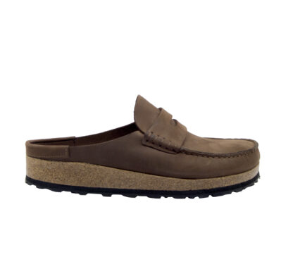 BIRKENSTOCK UNISEX SABOT SABOT NAPLES PELLE OLIATA MARRONE 40, 41-2, 42, 43-2, 44-2, 45-2 immagine n. 1/4