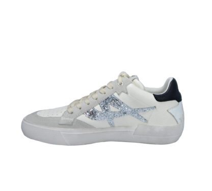 ASH DONNA Donna SNEAKERS PELLE BIANCO ARGENTO 36, 37-2, 38-2, 39-2, 40 immagine n. 3/4